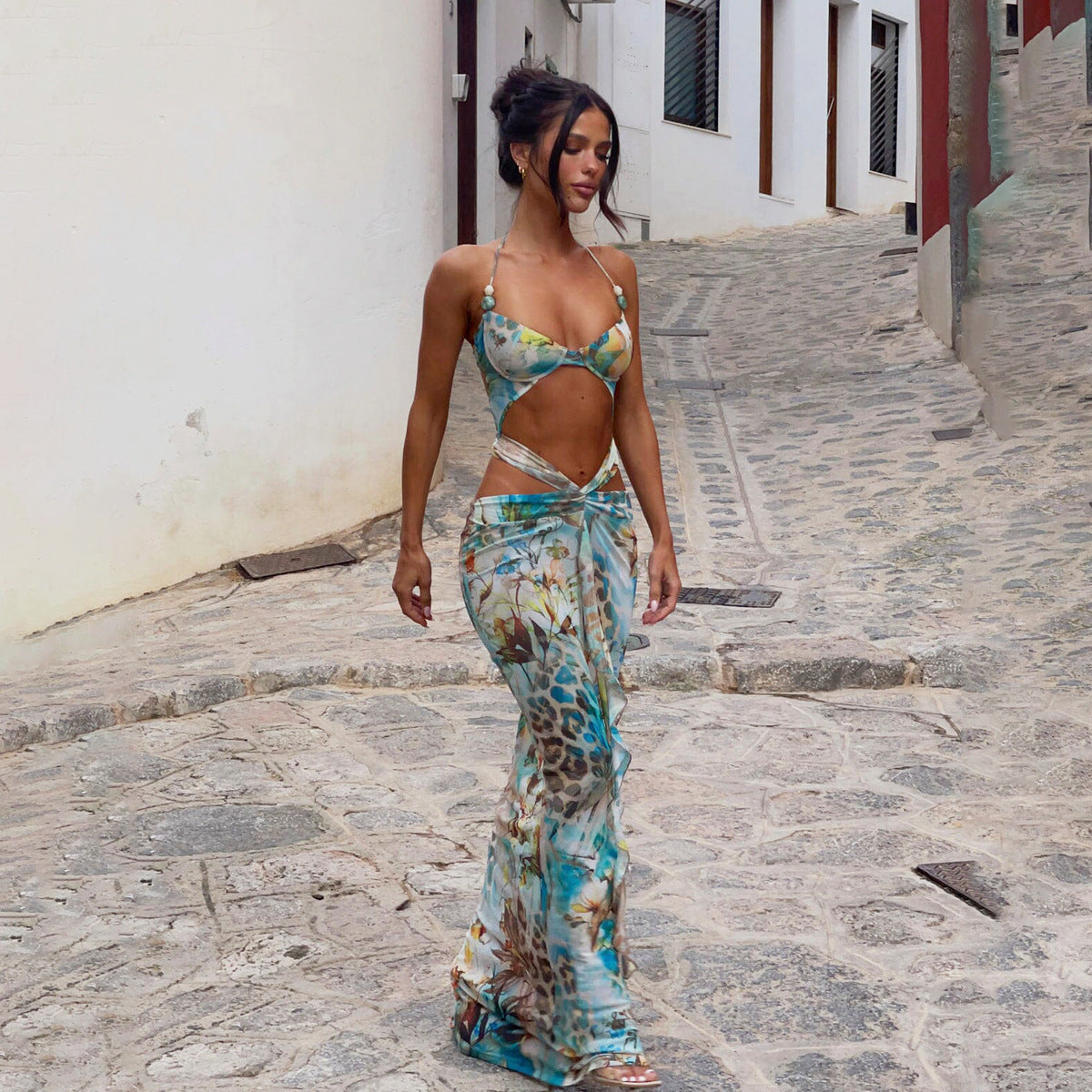 Sexy Bikini Printed Split Women's Swimsuit Swimsuit Female Dress Ooho