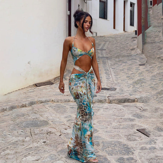 Sexy Bikini Printed Split Women's Swimsuit Swimsuit Female Dress Ooho