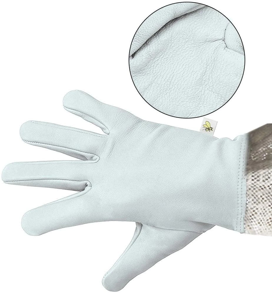 Protection Products Three-layer Breathable Mesh Sheepskin Anti-bee Gloves Ooho