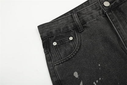 XINGX Printed Straight Jeans For Men Ooho