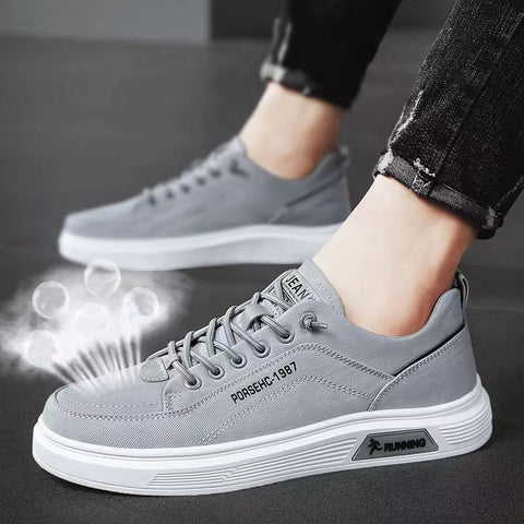 Fashion Canvas Flats Shoes Casual Versatile Breathable Walking Sports Shoes Low-top Sneakers For Men Ooho