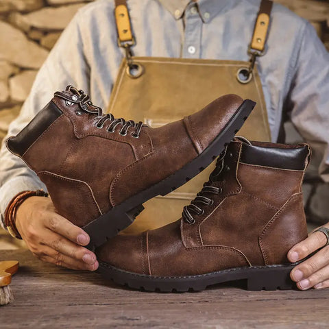 Fall Winter Men Boots British Style Ooho 