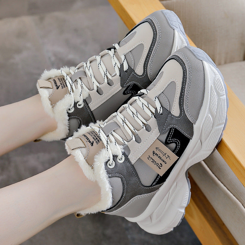 Winter Thermal Fleece-lined Sneakers Women Ooho