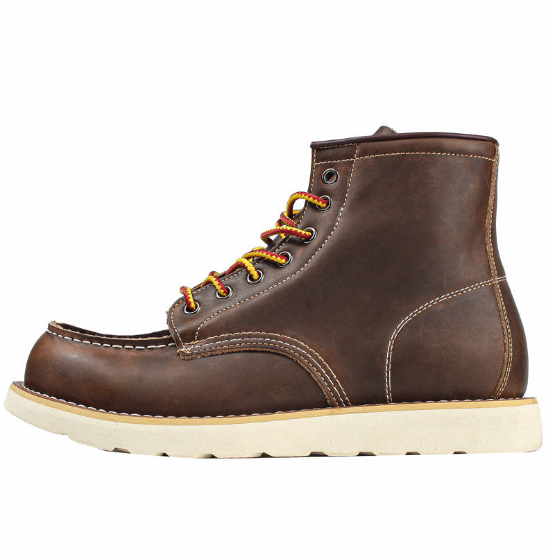Retro Mark Head Work Boots Casual Martin Men Ooho
