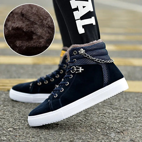 Casual Fashion Sneakers Men's Fleece-lined Sneakers Ooho 