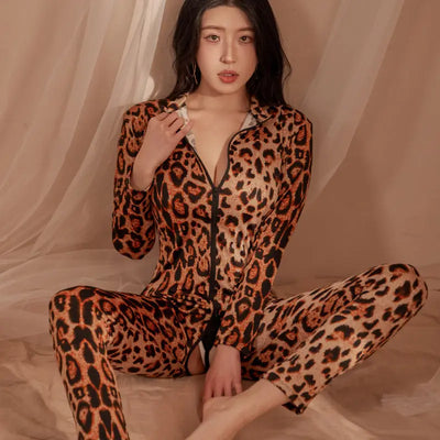 Leopard Bodysuit Long Sleeve Leopard Bodysuit Ooho