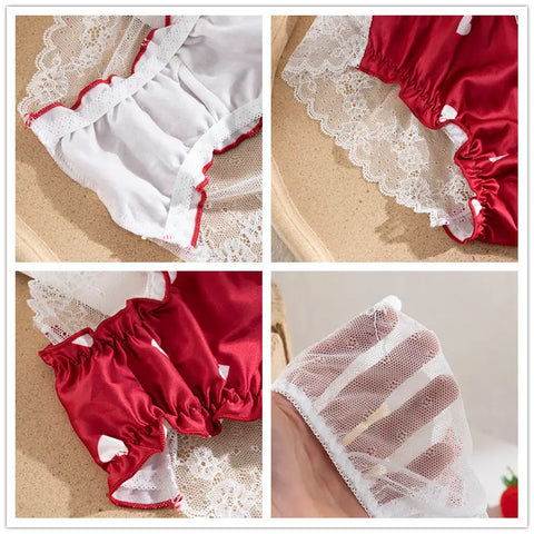 Panties For Women Lace Kawaii Sexy Lingerie Underwear Heart Print Gril Briefs Female Casual Ooho