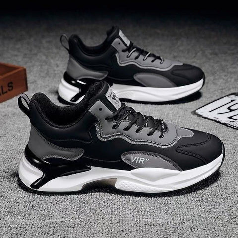 Fashion Black White Sneakers Casual Outdoor Lightweight Breathable Sports Shoes For Men Ooho