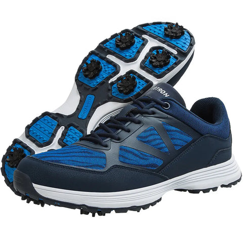 Waterproof Large Size Men's Golf Shoes With Nails For Sports And Leisure Golf Shoes Ooho 