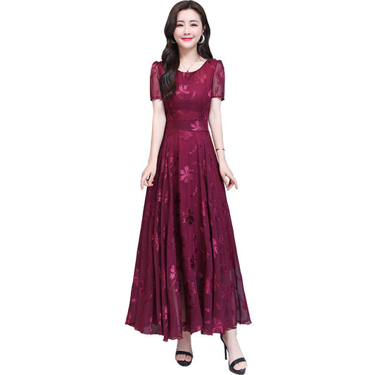 Elegant Navy Print Dodycon Dress | Vintage A-Line Summer Party Dress for Women Ooho