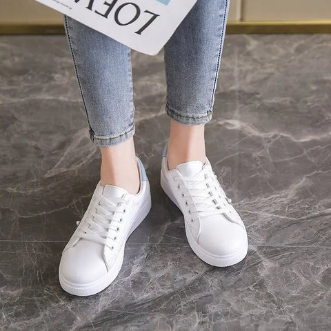Women's Flat Low-top Sneakers Bow Ooho
