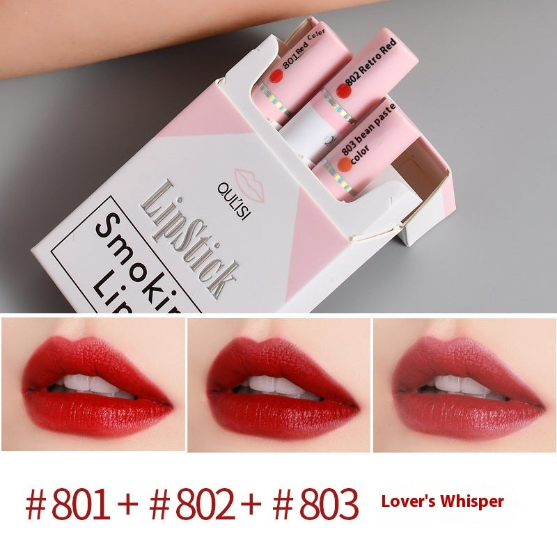 3-piece Smoke Tube Lipstick Kit Women Ooho
