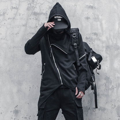 Dark Asymmetric Design Coat Gothic Trench Coat Men Ooho