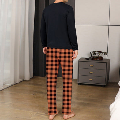 Ice Silk Long Sleeve Long Pants Men's Pajama Set Ooho