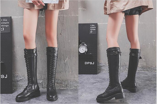Women Long Boots High Boots Flat Boots Big Size Ooho