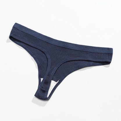 New Female Cotton Panties Low Thong Ooho