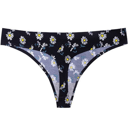 Printed Breathable One Piece Low Waist Thong Women Ooho