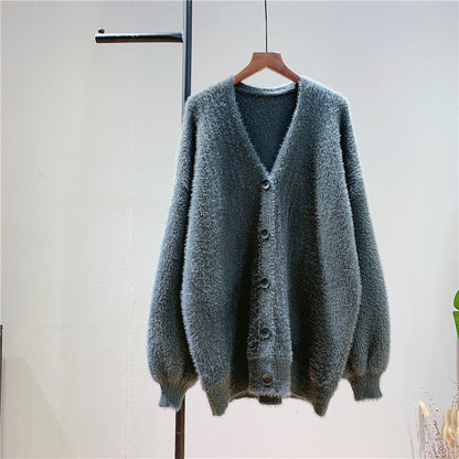 Spring Loose Knit Poncho – Women's Long Sleeve Casual Sweater Coat Ooho