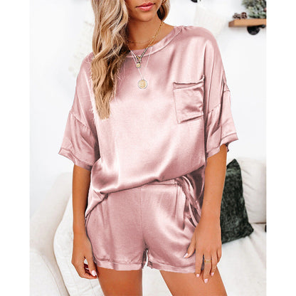 Pajama Set Short Sleeve Sleepwear Women Home Clothing Ooho