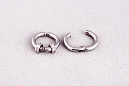Titanium Steel Male Non Pierced Earring Ear Clip Magnet False Earrings Ooho