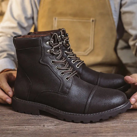 Fall Winter Men Boots British Style Ooho 