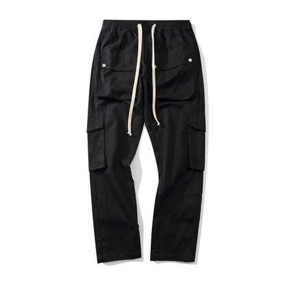 Solid Color Multi-pocket Cargo Pants Men Ooho