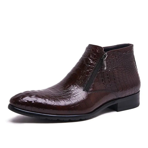 Trendy High-top Formal Business Leather Boots Ooho 