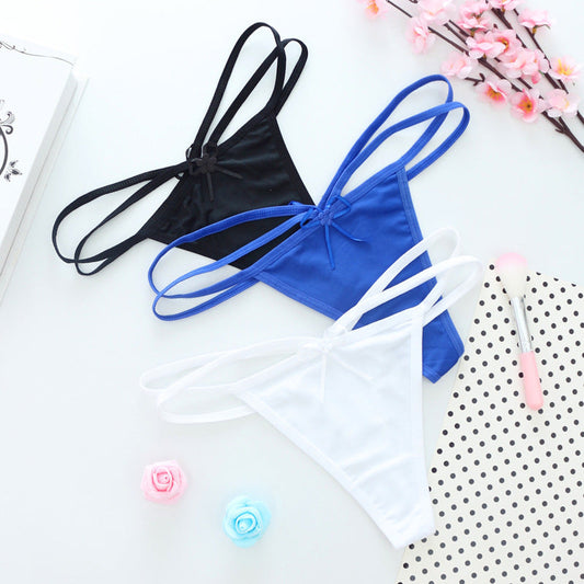 Female Thong Plain Colored Underwear For Women Ooho