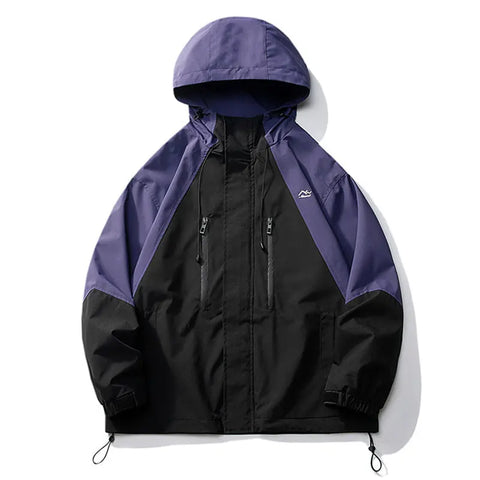 Fashion Colorblock Shell Jacket Men Ooho