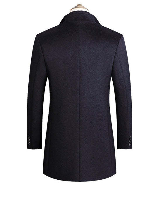 Woolen Coat Men Autumn And Winter Middle-Aged Men Ooho