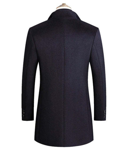 Woolen Coat Men Autumn And Winter Middle-Aged Men Ooho