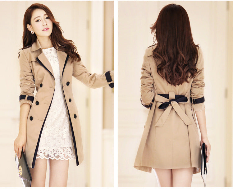 Ladies Autumn Trench Coat for Women | Stylish Winter Long Coat | Elegant Women's Outerwear for Fall & Winter Ooho