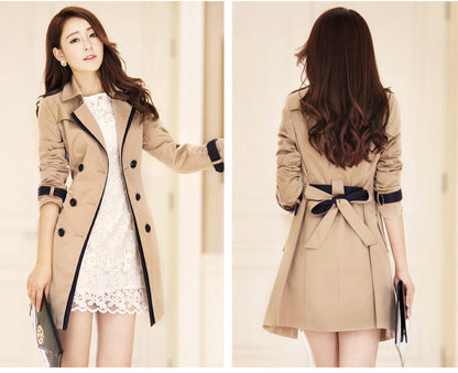 Ladies Autumn Trench Coat for Women | Stylish Winter Long Coat | Elegant Women's Outerwear for Fall & Winter Ooho