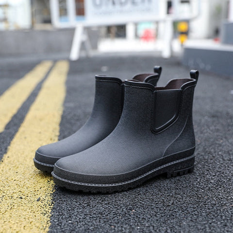Short Tube Water Shoes Men Rain Boots Autumn And Winter Ooho