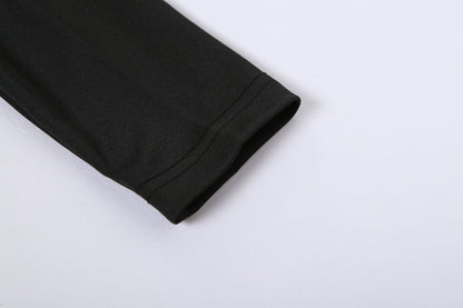 Slim Straight Neck Wrap Hip Split Dress Women Ooho