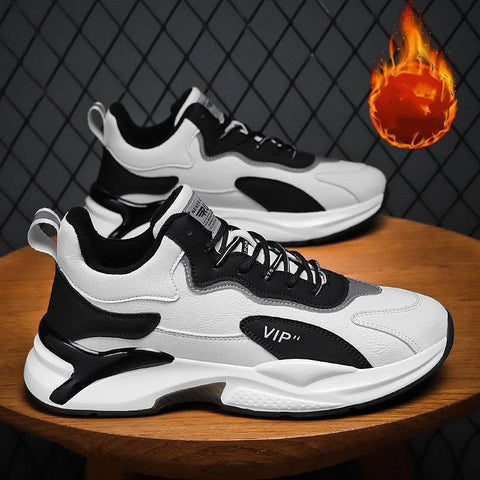 Fashion Black White Sneakers Casual Outdoor Lightweight Breathable Sports Shoes For Men Ooho