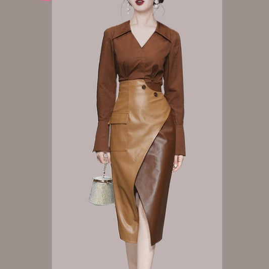 Autumn Two-Piece Professional Suit for Women | Elegant Skirt Set for Business Ooho