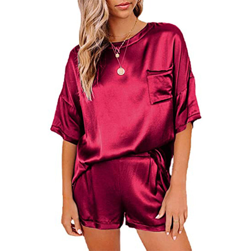 Pajama Set Short Sleeve Sleepwear Women Home Clothing Ooho