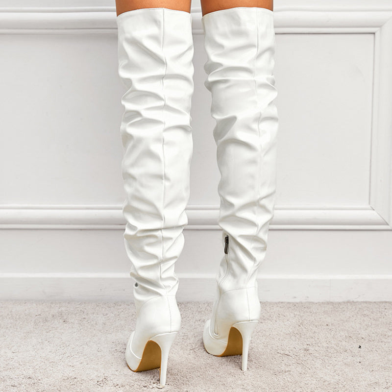 Knee High Long Boots Women Fashion Super High Heel Party Shoes Ooho