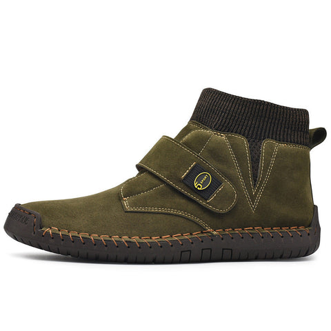 Velcro Shoes Men Ankle Boots Winter Sock Trainer Boots High Quality Ooho