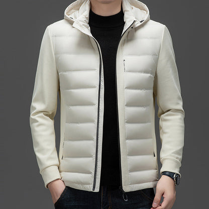 Hooded White Duck Down Warm Coat Down Jacket Ooho