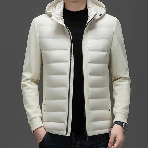 Hooded White Duck Down Warm Coat Down Jacket Ooho