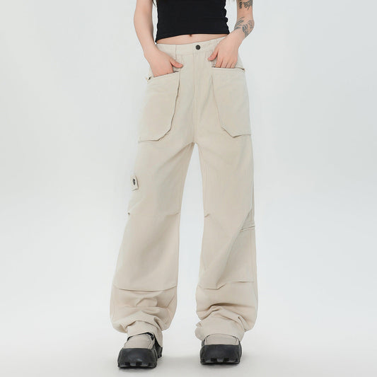 Cotton Loose Straight Cargo Pants Men Ooho