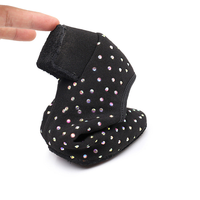 Women's Latin Dance Oxford Cloth Full Diamond Shoes Ooho
