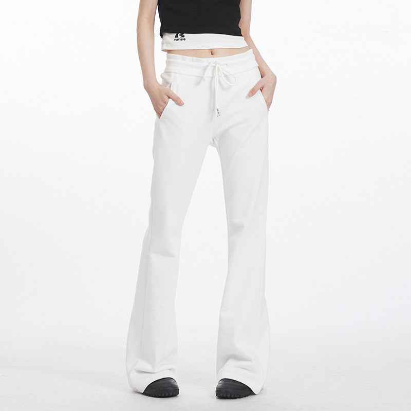Niche Embroidered Skinny Sweatpants for Women | Low Waist Slim Fit Hot Girl Style Ooho