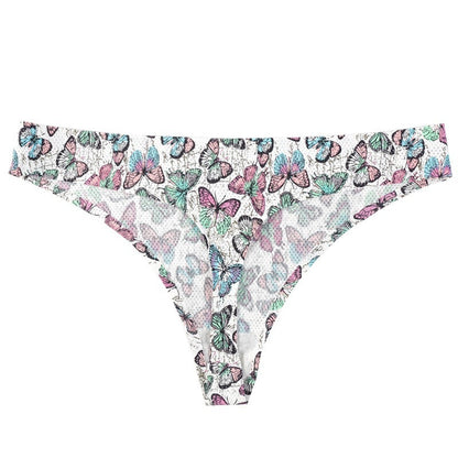 Printed Breathable One Piece Low Waist Thong Women Ooho