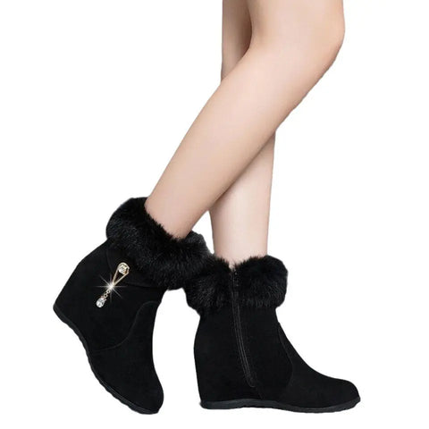 Height Increasing Insole Snow Boots For Women Ooho