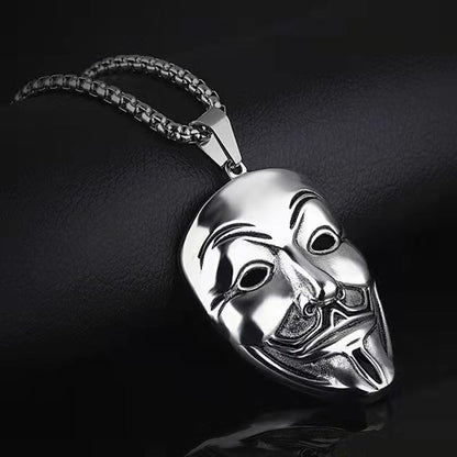 Personality Pendant Male And Female Student Pendant Necklace Mask Ooho