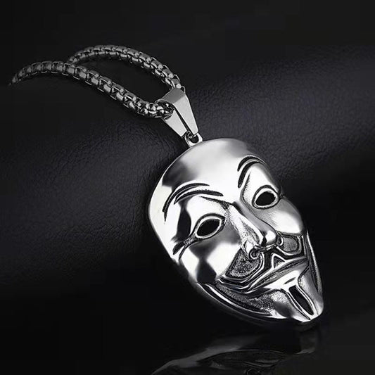 Personality Pendant Male And Female Student Pendant Necklace Mask Ooho