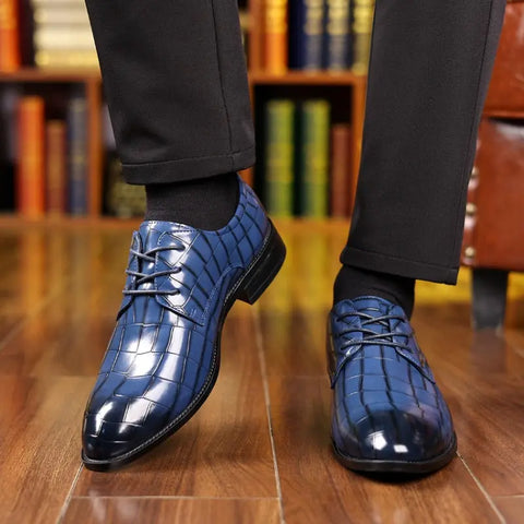 Men's Formal Casual Breathable Pointed Leather Shoes Ooho 